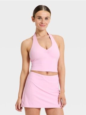 Women's Halter Support Tank Top - JoyLab" Light Pink S